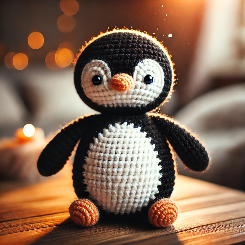 Amigurumi de un pingüino